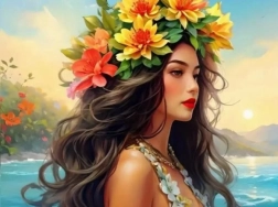 Diamentowe malowanie dziewczyna nad morzem 30 × 40 cm