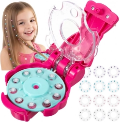 Maszynka do zdobienia włosów i ubrań kryształkami, 180 kryształków