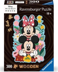 Ravensburger drewniane puzzle konturowe Mickey i Minnie 300 elementów