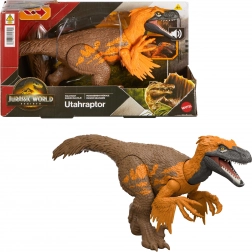 Figurka dinozaura Utahraptor JURASSIC WORLD Rebirth Wild Roar 26 cm