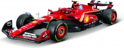 zestaw modelarski bburago 1:24 FERRARI F1 SF24 2024 nr 55 Carlos Sainz ze stojakiem