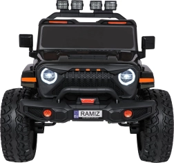 Elektryczny samochodzik extreme sport 4x4, czarny, regulowana długość