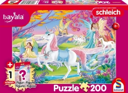 Puzzle bayala: magiczni elfy 200 elementów z figurką Schleich