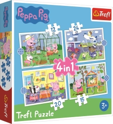 Puzzle 4w1 Świnka Peppa dla dzieci 3+