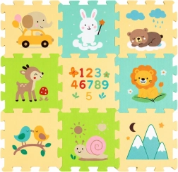 Petite&Mars piankowe puzzle podłogowe Nexli forest friends (9 elementów)