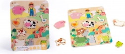 Classic World drewniane puzzle farma – dopasuj zwierzęta