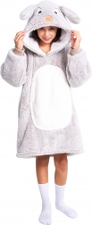 Cozy Noxxiez ciepła telewizyjna bluza-koc z kapturem Królik dla dzieci 7–12 lat