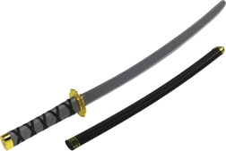 Samurajski miecz z pochwą