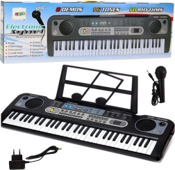 Elektroniczny instrument klawiszowy z mikrofonem dla dzieci