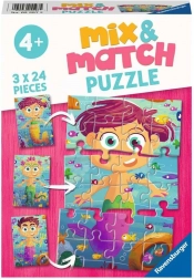 Ravensburger puzzle mix&match: syreny i morskie potwory