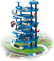 Policyjny zestaw parkingowy XXL + mata do zabawy miasto, 82 elementów