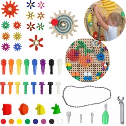 Masterkidz zestaw konstrukcyjny z kołkami, śrubkami i narzędziami - 352 szt.