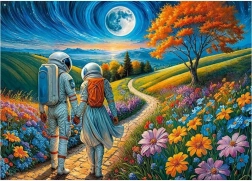 Puzzle CHERRY PAZZI – Kosmiczna miłość, 1000 elementów