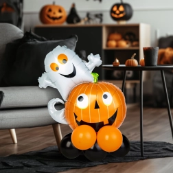 Halloweenowa dekoracja balonowa z dynią