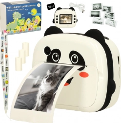 Dziecięcy natychmiastowy aparat z drukarką termiczną Panda + karta 32 GB i papier