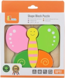 Drewniane mini puzzle motylek dla dzieci od Viga