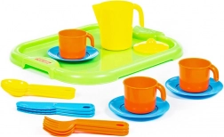 Zestaw do herbaty dla trzech osób z tacek