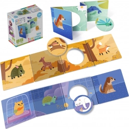 Zestaw 3 interaktywnych leporello Zwierzątka KukiKuk