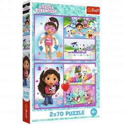 Puzzle Gabby Gabinowy zaczarowany domek 2w1, 2x70 elementów