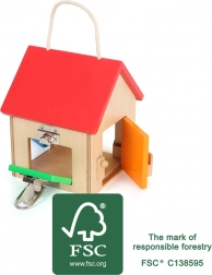 Domek z zamkami z drewna FSC small foot