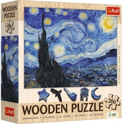 Drewniane puzzle Vincent van Gogh - Gwiaździsta noc 200 elementów
