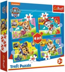 Puzzle 4w1 Psi Patrol Biegające Pieski