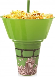 Zielony kubek z miską na popcorn 500 ml