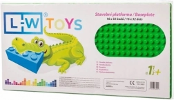 Płyta konstrukcyjna do LEGO DUPLO 16×32, 25,5 × 51 cm, zielona – L-W Toys
