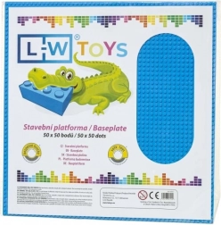 Duża płyta konstrukcyjna 50×50 wypustek, niebieska