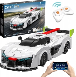Klocki CaDA RC samochód wyścigowy Pininfarina H2 Speed 1:20 biały (296 elementów, Dual Mode)