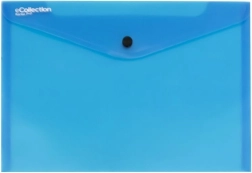Koperta z zatrzaskiem A5, niebieska, polipropylen