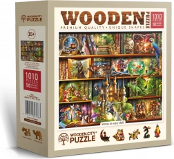 Wooden City drewniane puzzle Opowieść na każdej półce – 1010 elementów