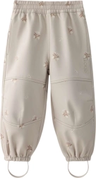 Dziecięce spodnie softshellowe LEOKID Vic Silver Cloud Flower – Rozmiar 104