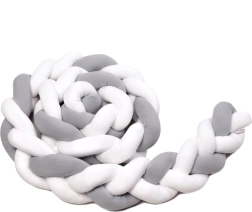 Pleciony ochraniacz 180 cm white + grey