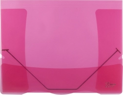 Przezroczysta teczka z gumką Lines czerwona