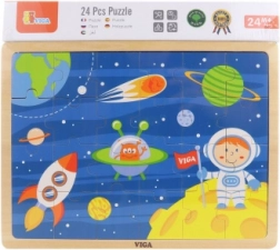 drewniane puzzle kosmos 24 elementy VIGA