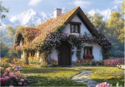 puzzle chata w dolinie 100 xl elementów