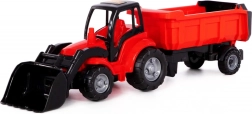 Traktor z przednim ładowaczem i wywrotką