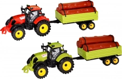 Traktor z przyczepą i kłodami 45 cm