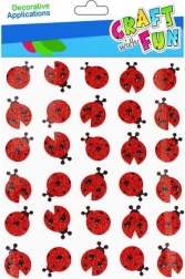 naklejki biedronki z brokatem 30 szt.