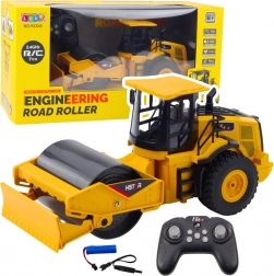 Zdalnie sterowany walec budowlany żółty