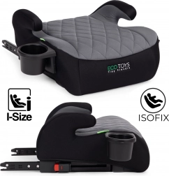 Dziecięca podstawka samochodowa z ISOFIX i uchwytem na napoje ECOTOYS i-Size 125–150 cm