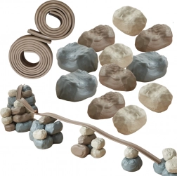 Elastyczna trasa z gumowymi klockami konstrukcyjnymi 42 szt.