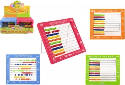 Liczydło dla dzieci ze 100 koralikami, plastikowe 19 × 16 cm