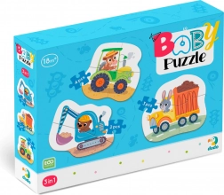 Dodo puzzle dla dzieci transport 3w1 (2, 3, 4 elementy)