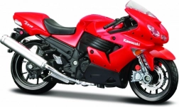Model motocykla Kawasaki Ninja ZX-14 z podstawką 1:18