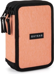 Trzypiętrowy piórnik szkolny UNICOLOR apricot – pusty