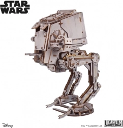 Ugears 3D drewniana mechaniczna układanka AT-ST kroczący STAR WARS 1:36