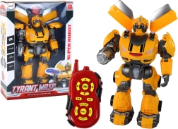 Duży zdalnie sterowany robot – żółty, dźwięk i światła