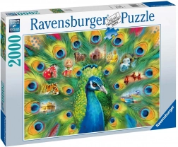 Puzzle 2000 elementów – paw w krajobrazie RAVENSBURGER